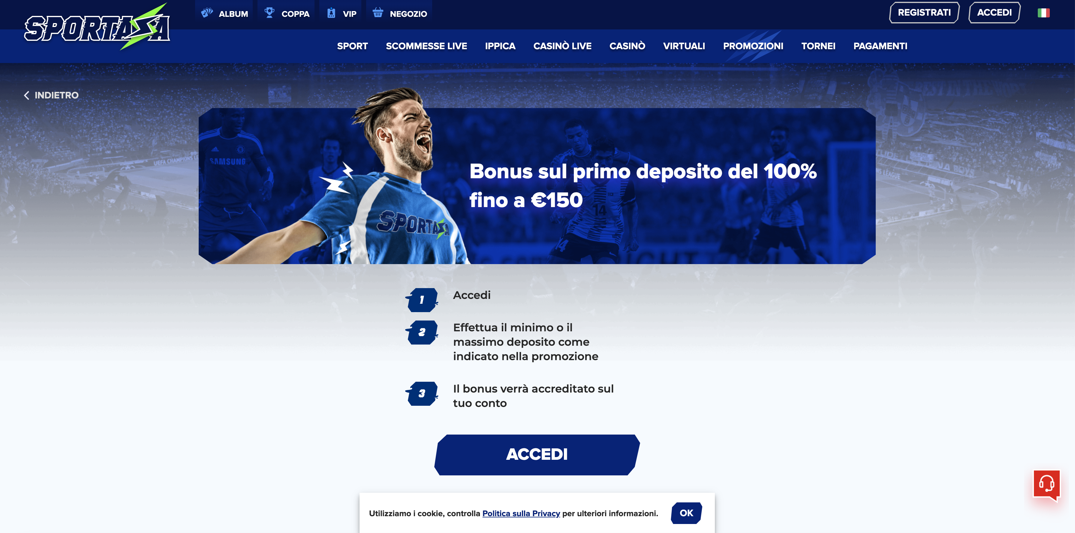 Sportaza Bonus e Promozioni Sportaza Bonus Benvenuto sulle Scommesse Sportive e Promo